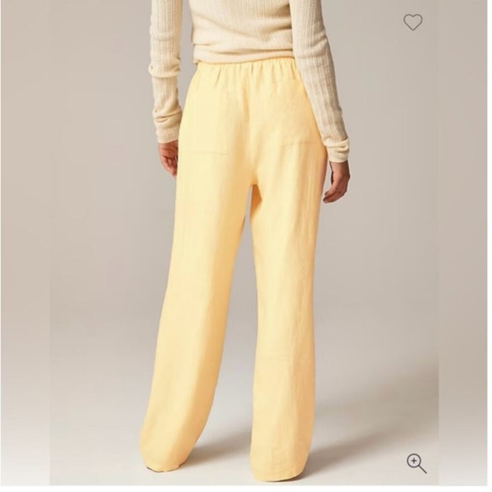 NWT J. Crew Soleil Pant In Linen Yellow XS - Picture 2 of 11